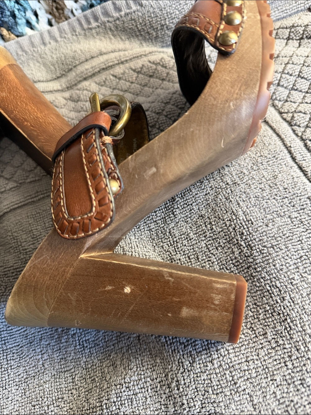 PREOWNED & PRELOVED COACH Chrissy Brown Leather Buckle Slide Mules - Picture 12 of 16